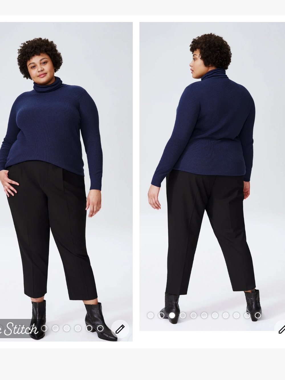 Universal Standard Silvia Slim Cut Trousers Black